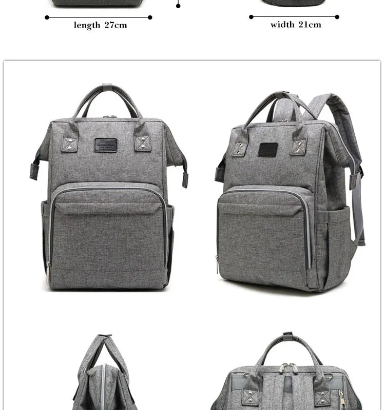 Baby Diaper Bag with USB & Sleeping Crib