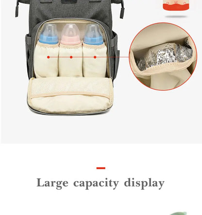 Baby Diaper Bag with USB & Sleeping Crib