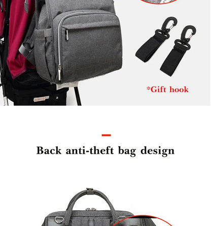 Baby Diaper Bag with USB & Sleeping Crib