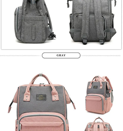 Baby Diaper Bag with USB & Sleeping Crib