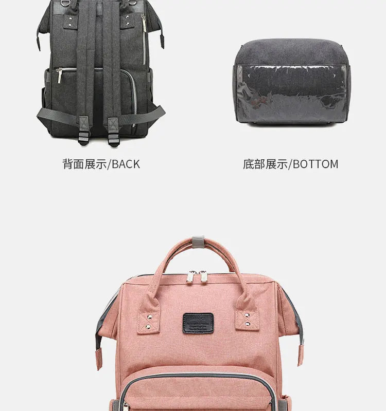 Baby Diaper Bag with USB & Sleeping Crib