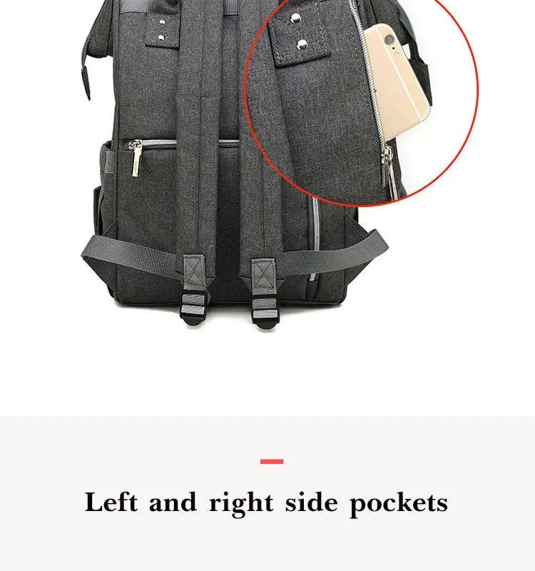 Baby Diaper Bag with USB & Sleeping Crib