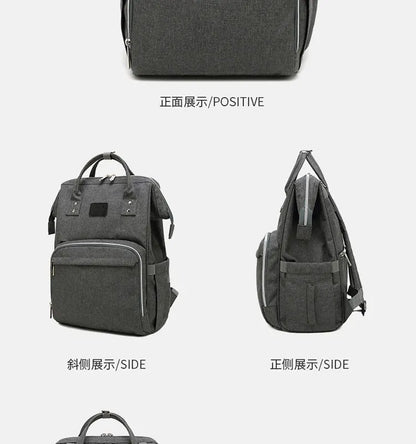 Baby Diaper Bag with USB & Sleeping Crib