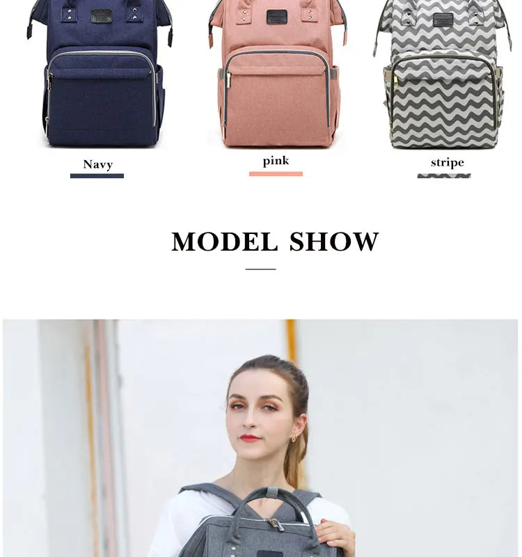 Baby Diaper Bag with USB & Sleeping Crib