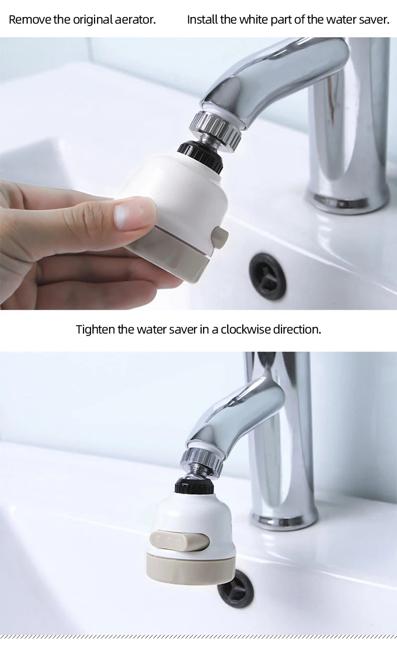 3-Mode Water-Saving Faucet Aerator
