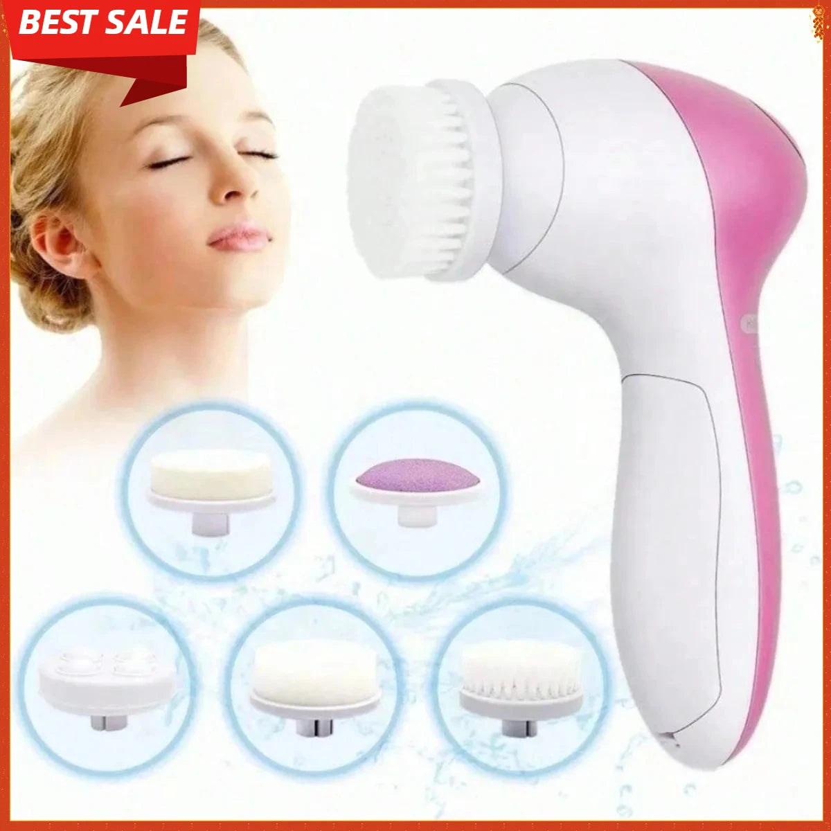 5 in 1 Electric Facial Cleansing Brush Set