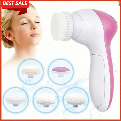 5 in 1 Electric Facial Cleansing Brush Set