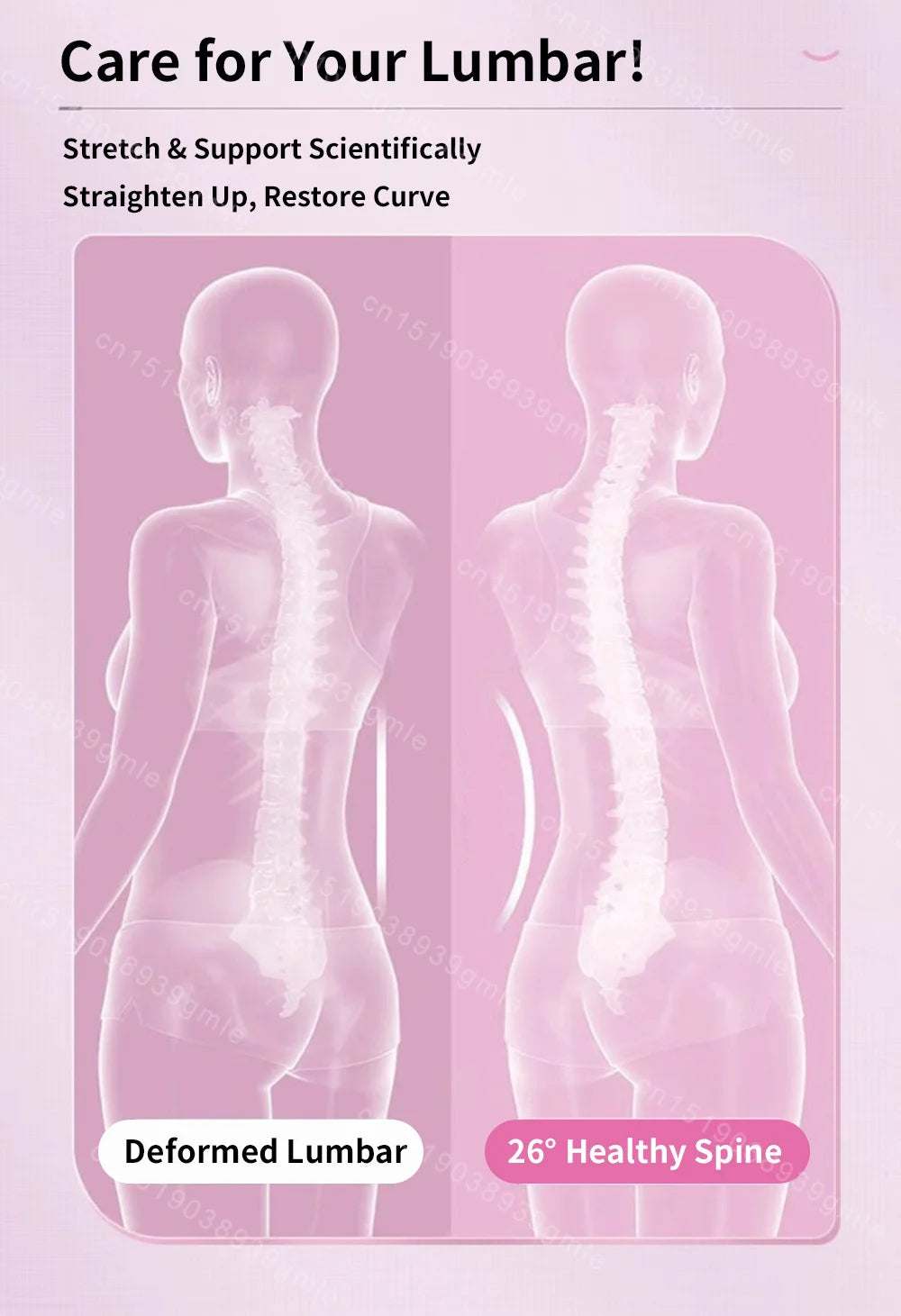 Lumbar Spine Stretcher Multi-Level Adjustable Massager