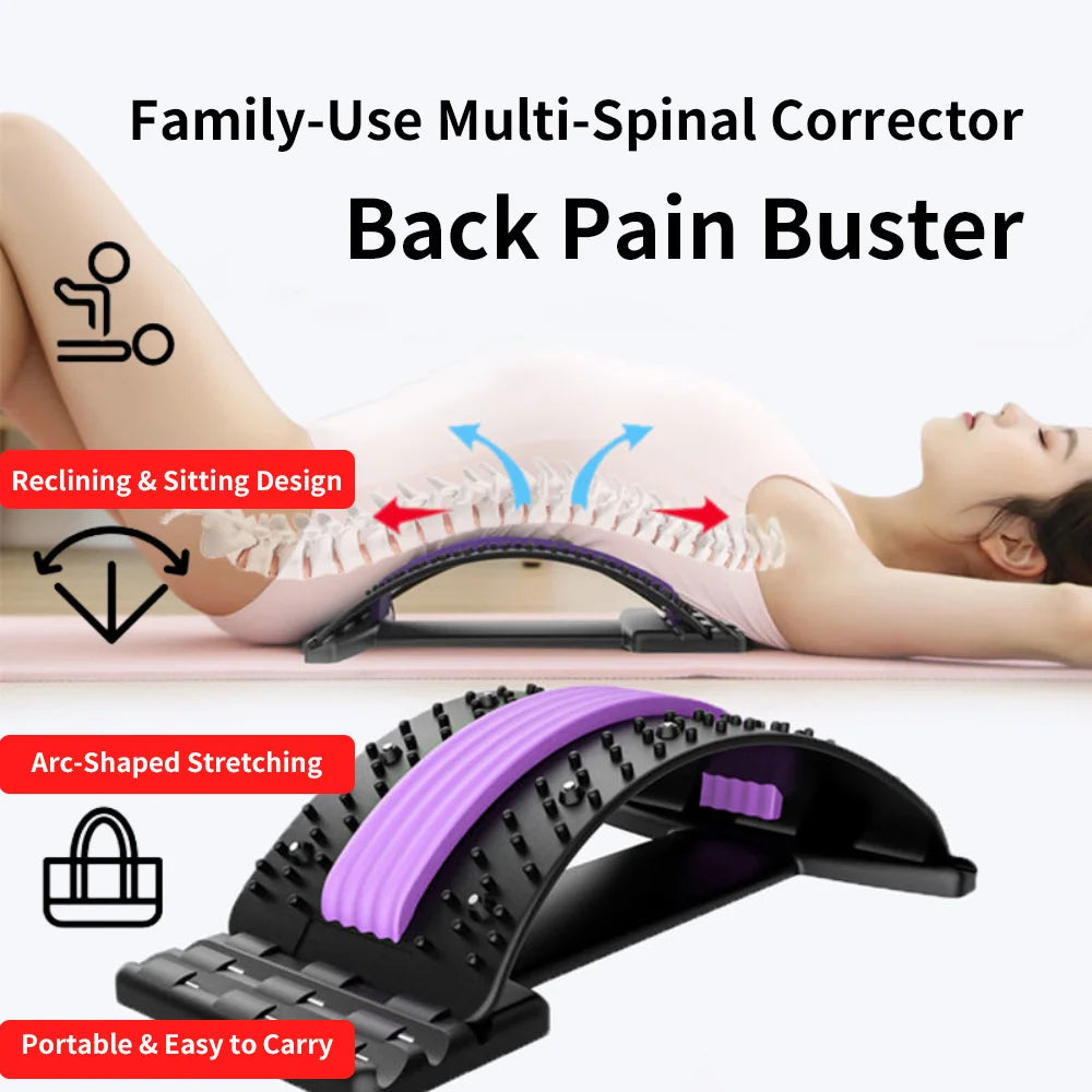 Lumbar Spine Stretcher Multi-Level Adjustable Massager