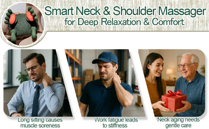 Heated Neck & Shoulder Massager with Deep Kneading Therapy