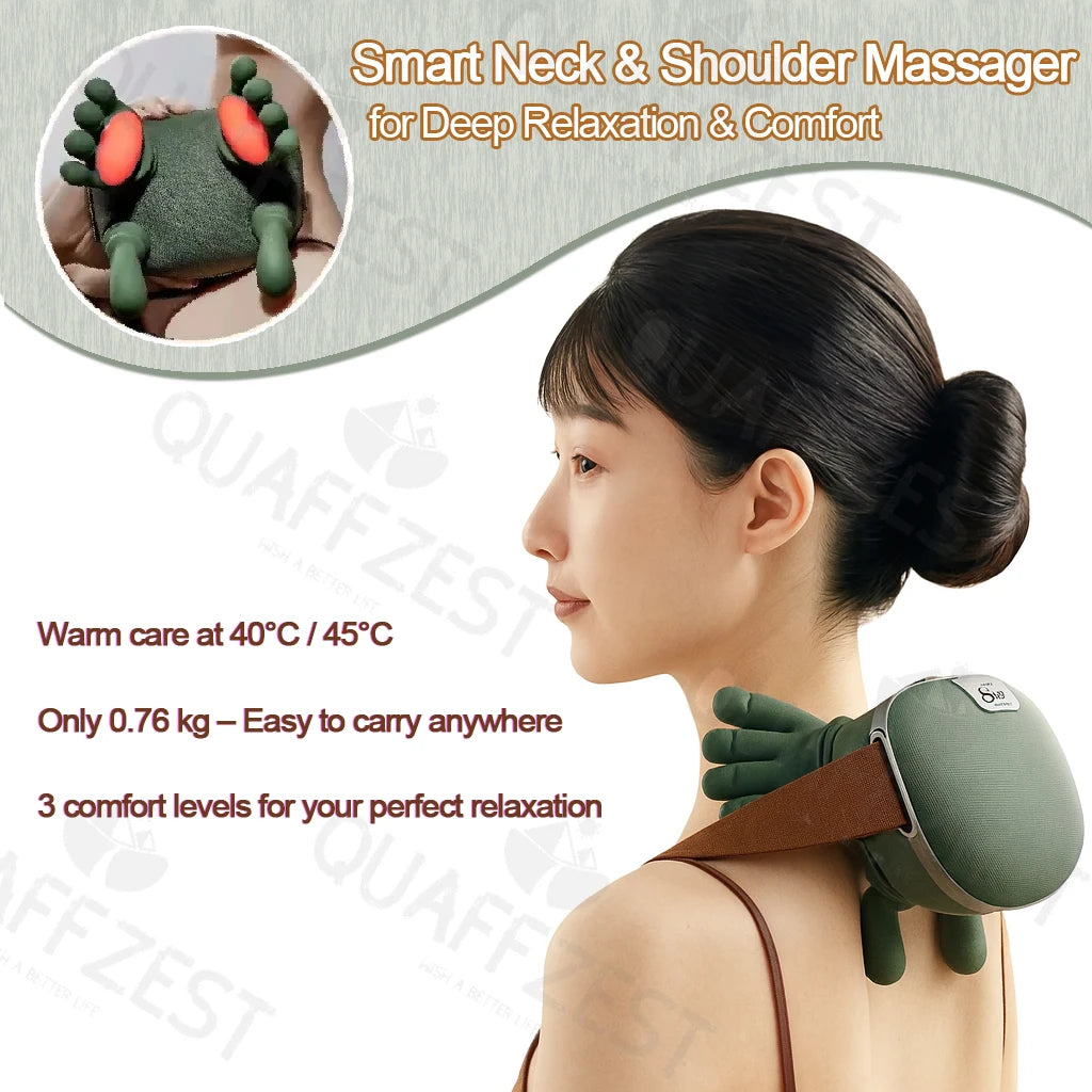 Heated Neck & Shoulder Massager with Deep Kneading Therapy