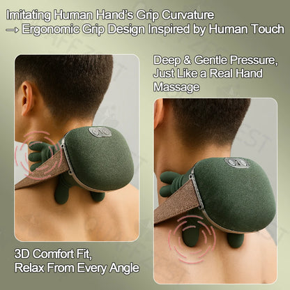 Heated Neck & Shoulder Massager with Deep Kneading Therapy