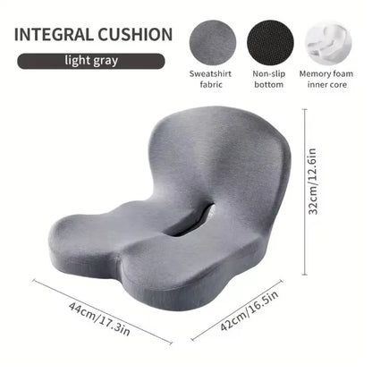 Memory Foam Seat Cushion Lumbar Support-2-in-1 back & Tailbone Relief