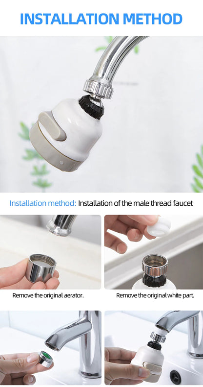3-Mode Water-Saving Faucet Aerator