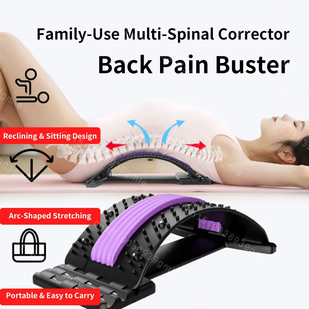 Lumbar Spine Stretcher Multi-Level Adjustable Massager