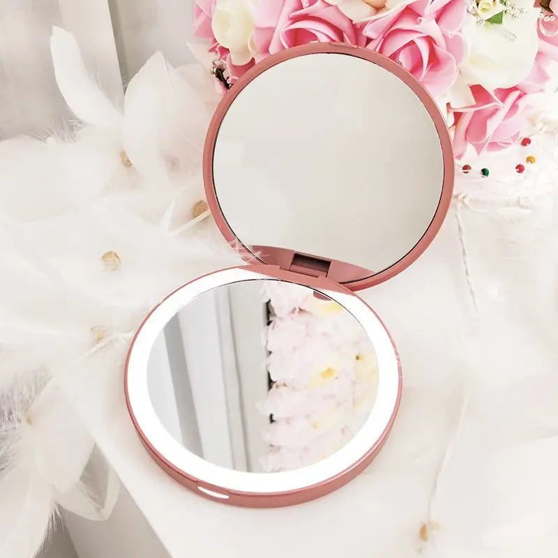 Rechargeable LED Handheld Makeup Mirror