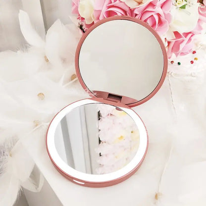 Rechargeable LED Handheld Makeup Mirror