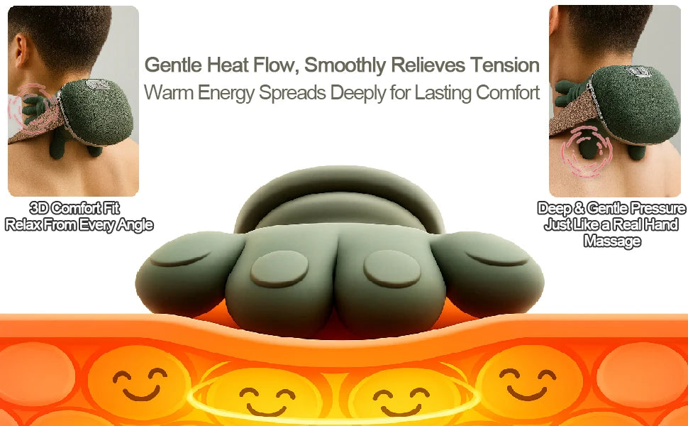 Heated Neck & Shoulder Massager with Deep Kneading Therapy