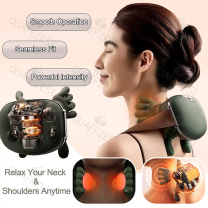 Heated Neck & Shoulder Massager with Deep Kneading Therapy
