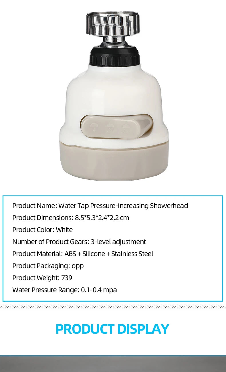 3-Mode Water-Saving Faucet Aerator