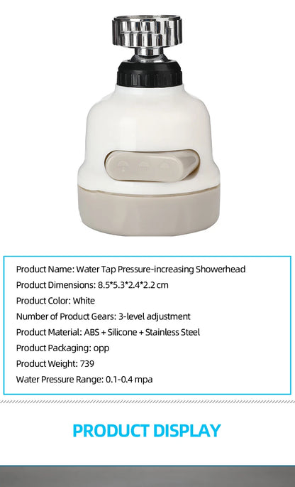 3-Mode Water-Saving Faucet Aerator