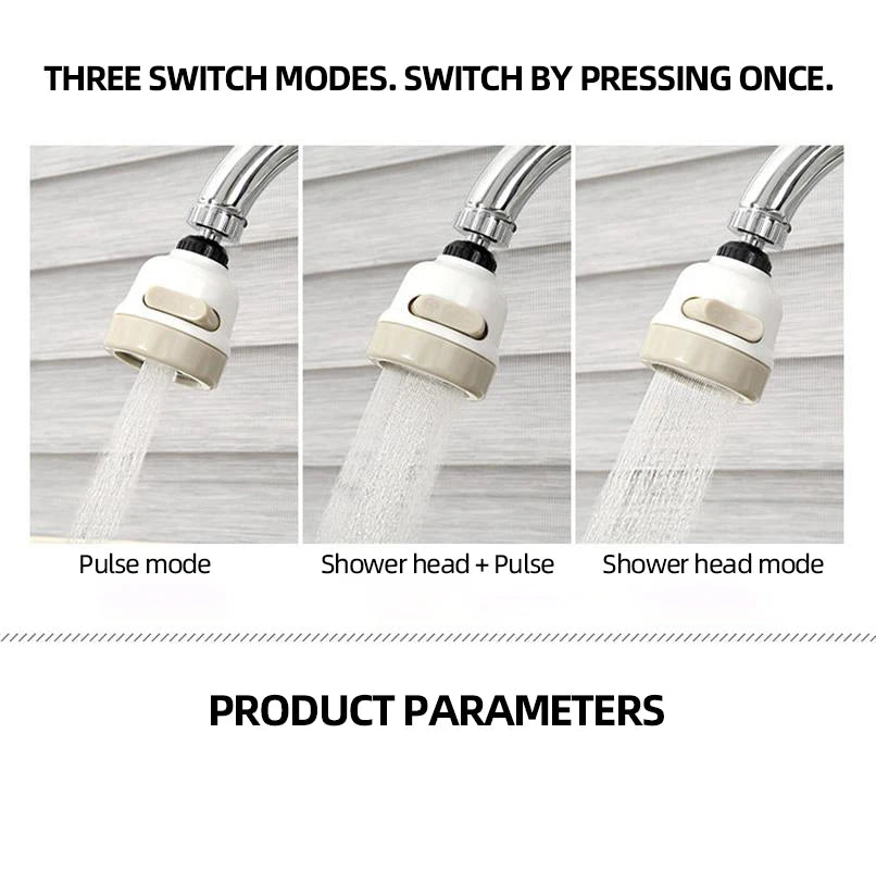 3-Mode Water-Saving Faucet Aerator