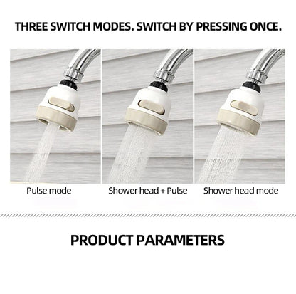 3-Mode Water-Saving Faucet Aerator